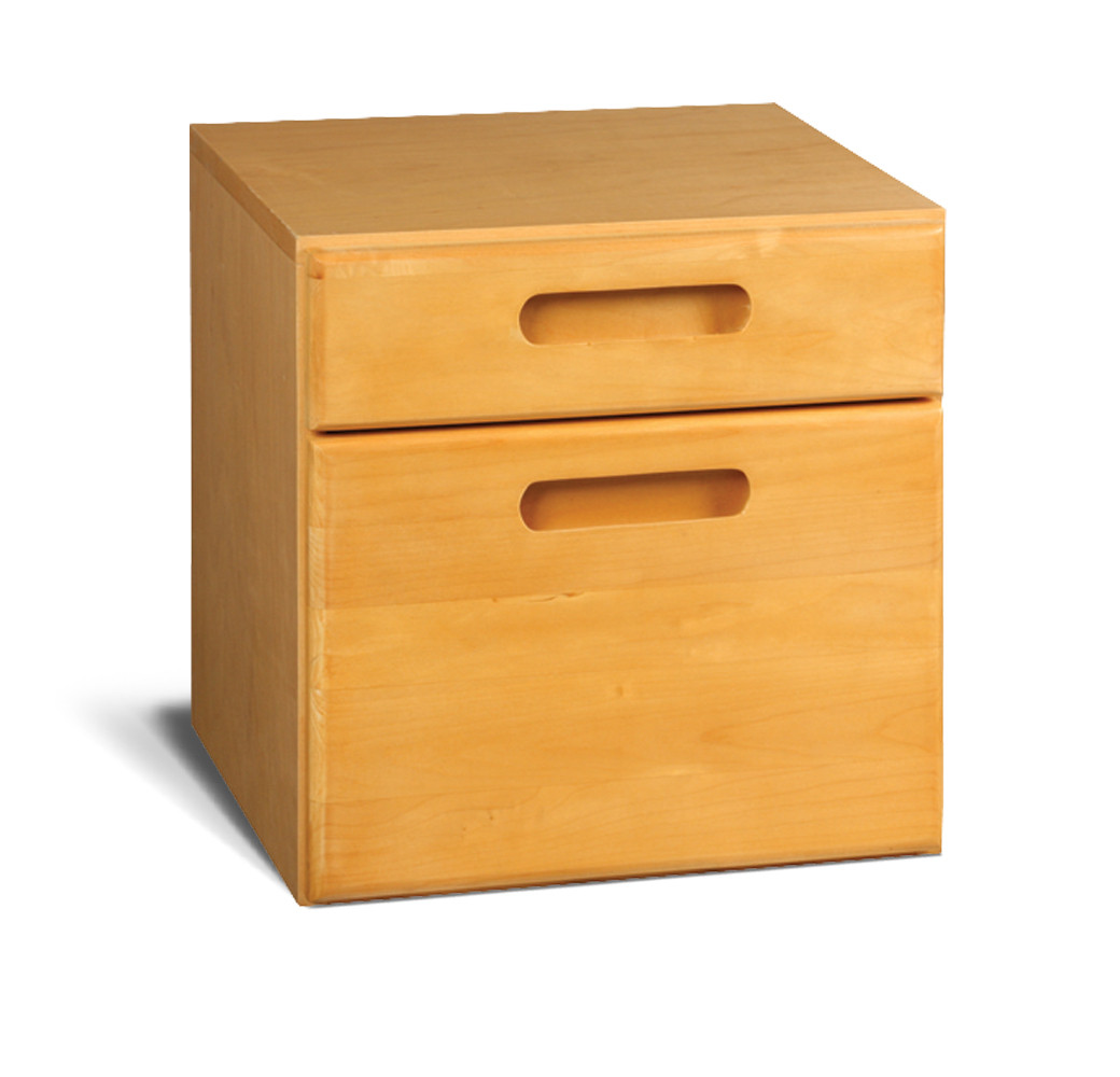 2 Wood Drawer Safe Cabinet-Velvet interior