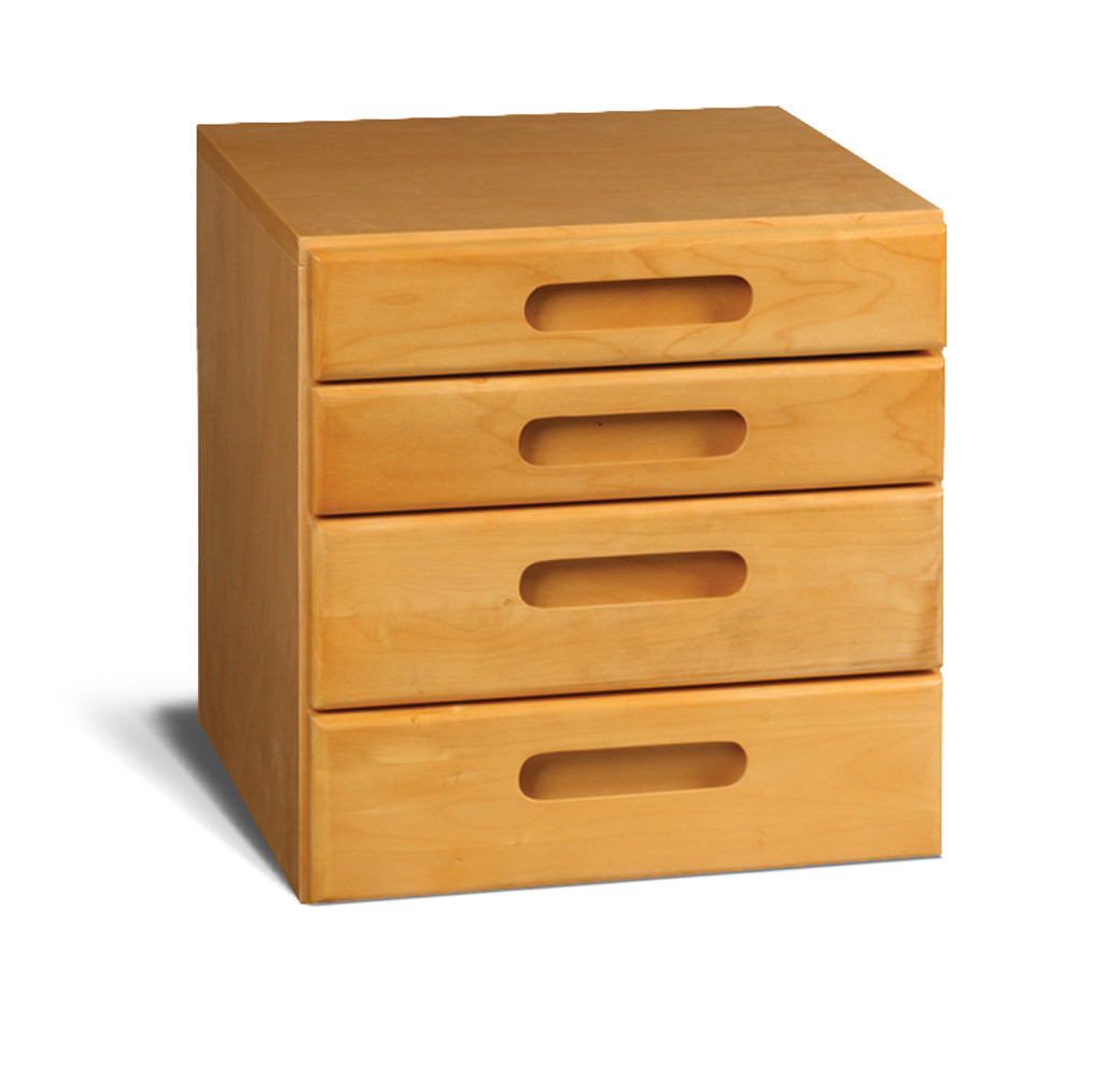 4 Wood Drawer Safe Cabinet- Velvet Interior